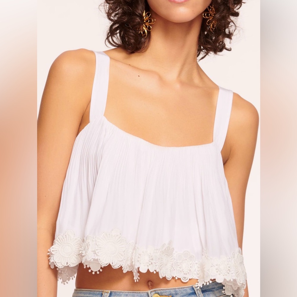 Ramy Brook Elizabeth Floral Lace Appliqué Top